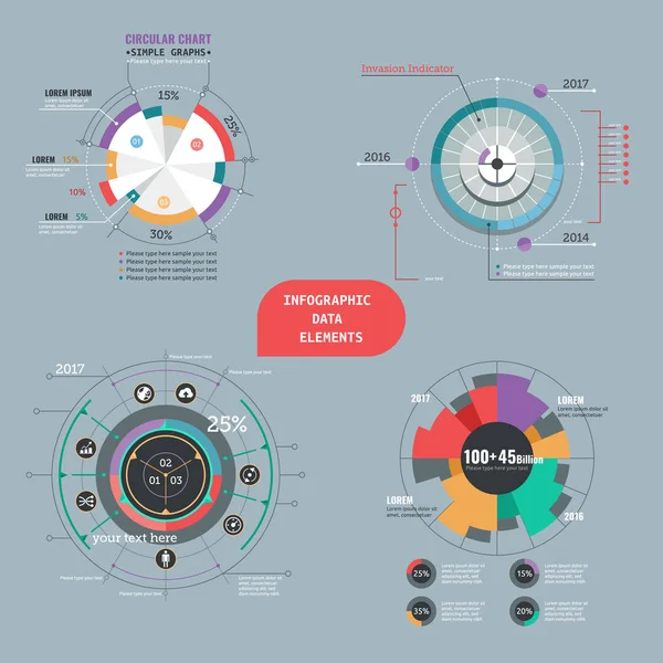 Datenelemente der Infografik — Stockvektor