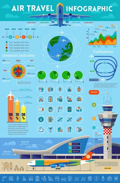 Elementi infografici di viaggio — Vettoriale Stock
