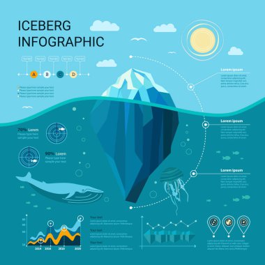 Iceberg Infographics clipart