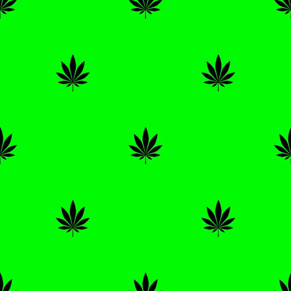 Marijuana leaf seamless pattern — Stock Vector