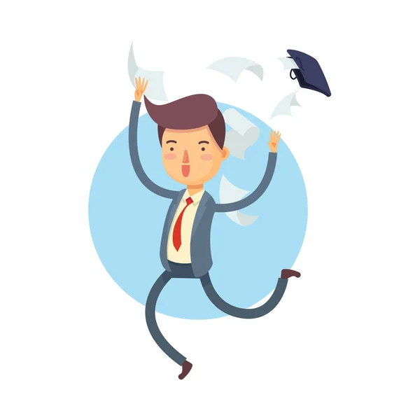 Mutlu işadamı fırlatıp çantası