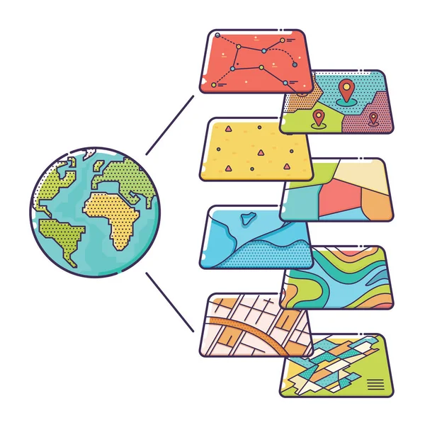 Infographic için CBS kavramı veri katmanları