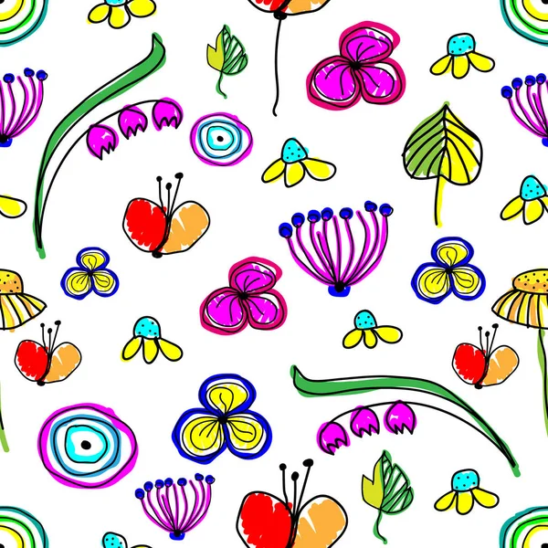 Vector seamless pattern, graphic illustration