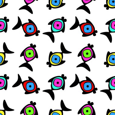 Vektör Dikişsiz desen, grafik illüstrasyon