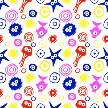 Vektör Dikişsiz desen, grafik illüstrasyon