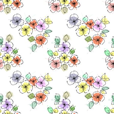 Vektör Dikişsiz desen, grafik illüstrasyon