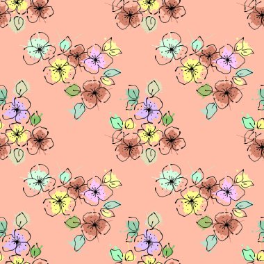 Vektör Dikişsiz desen, grafik illüstrasyon