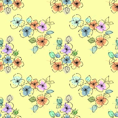 Vektör Dikişsiz desen, grafik illüstrasyon