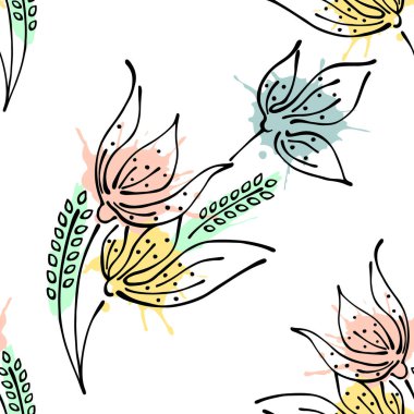 Vektör Dikişsiz desen, grafik illüstrasyon