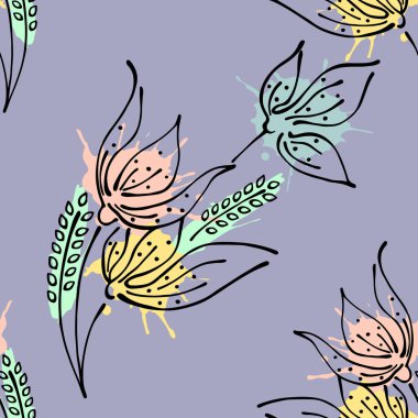 Vektör Dikişsiz desen, grafik illüstrasyon