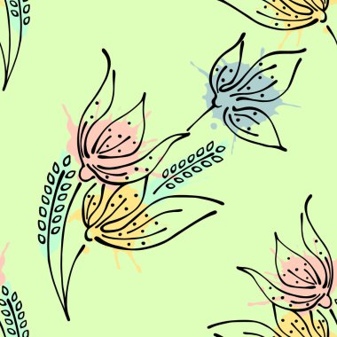 Vektör Dikişsiz desen, grafik illüstrasyon