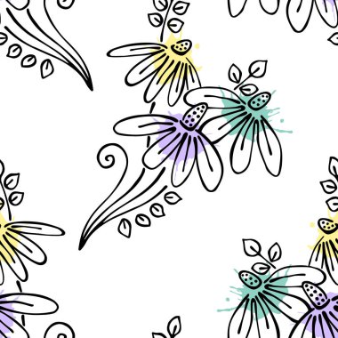 Vektör Dikişsiz desen, grafik illüstrasyon