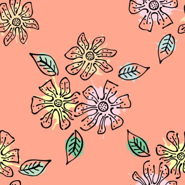 Vektör Dikişsiz desen, grafik illüstrasyon