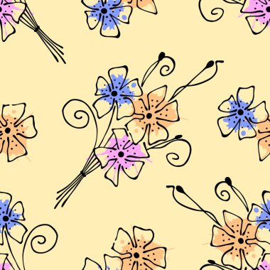 Vektör Dikişsiz desen, grafik illüstrasyon