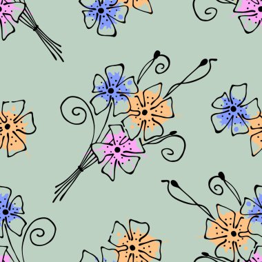 Vektör Dikişsiz desen, grafik illüstrasyon