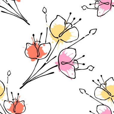 Vektör Dikişsiz desen, grafik illüstrasyon