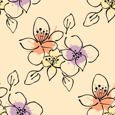 Vektör Dikişsiz desen, grafik illüstrasyon