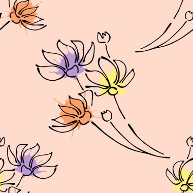 Vektör Dikişsiz desen, grafik illüstrasyon