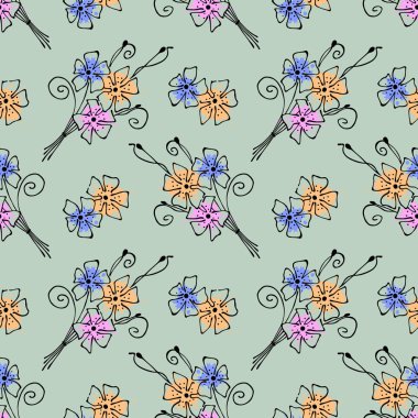 Vektör Dikişsiz desen, grafik illüstrasyon