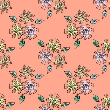 Vektör Dikişsiz desen, grafik illüstrasyon