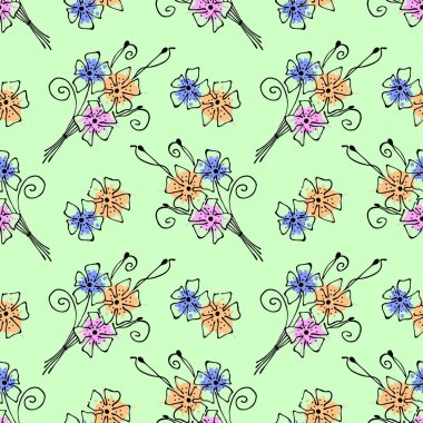 Vektör Dikişsiz desen, grafik illüstrasyon