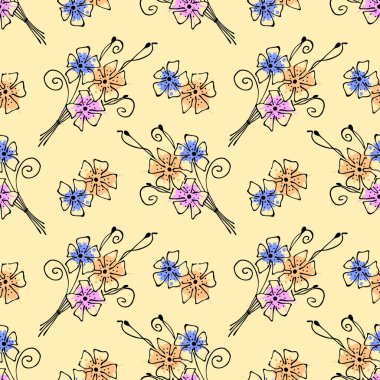 Vektör Dikişsiz desen, grafik illüstrasyon