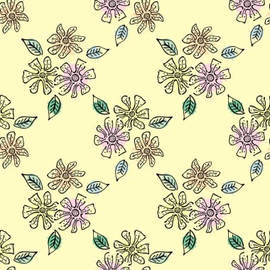 Vektör Dikişsiz desen, grafik illüstrasyon