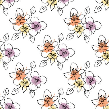 Vektör Dikişsiz desen, grafik illüstrasyon