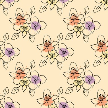 Vektör Dikişsiz desen, grafik illüstrasyon