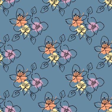 Vektör Dikişsiz desen, grafik illüstrasyon