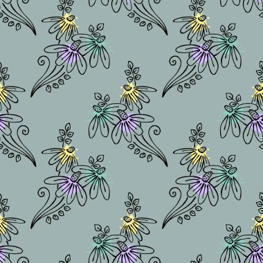 Vektör Dikişsiz desen, grafik illüstrasyon