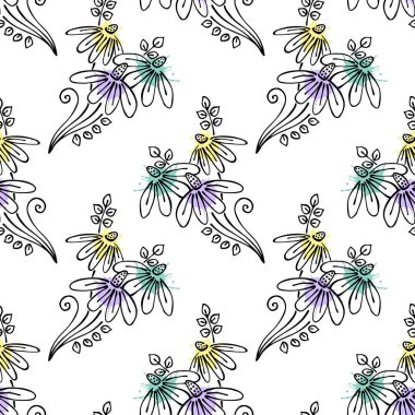 Vektör Dikişsiz desen, grafik illüstrasyon