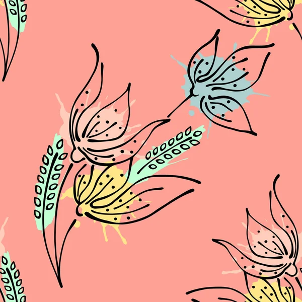 Vektör Dikişsiz desen, grafik illüstrasyon