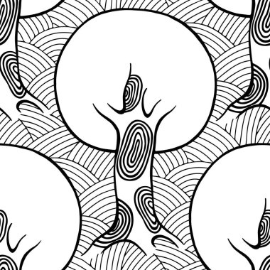 Vektör Dikişsiz desen, grafik illüstrasyon