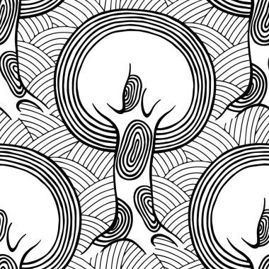 Vektör Dikişsiz desen, grafik illüstrasyon