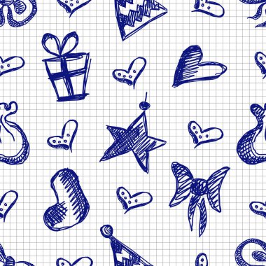 Vektör Dikişsiz desen, grafik illüstrasyon