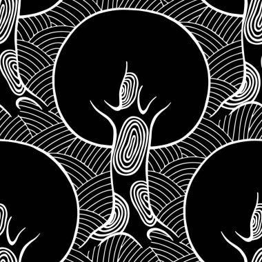 Vektör Dikişsiz desen, grafik illüstrasyon