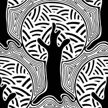 Vektör Dikişsiz desen, grafik illüstrasyon