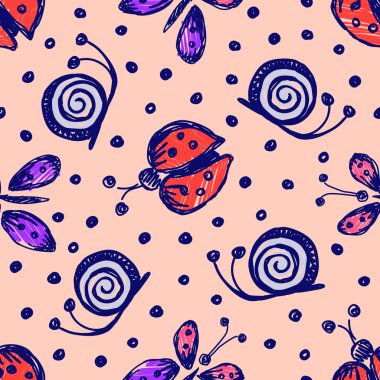 Vektör Dikişsiz desen, grafik illüstrasyon