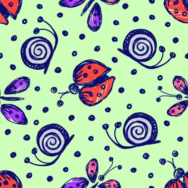 Vektör Dikişsiz desen, grafik illüstrasyon