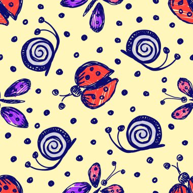 Vektör Dikişsiz desen, grafik illüstrasyon