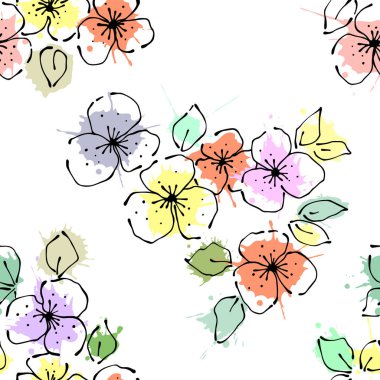 Vektör Dikişsiz desen, grafik illüstrasyon