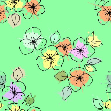 Vektör Dikişsiz desen, grafik illüstrasyon