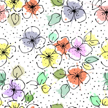 Vektör Dikişsiz desen, grafik illüstrasyon