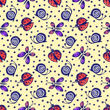 Vektör Dikişsiz desen, grafik illüstrasyon