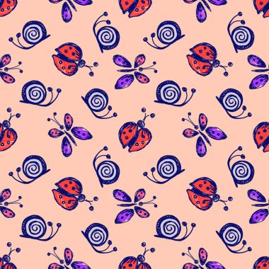 Vektör Dikişsiz desen, grafik illüstrasyon