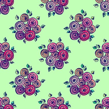 Vektör Dikişsiz desen, grafik illüstrasyon