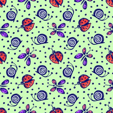 Vektör Dikişsiz desen, grafik illüstrasyon