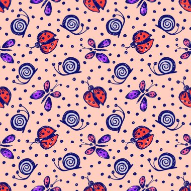 Vektör Dikişsiz desen, grafik illüstrasyon