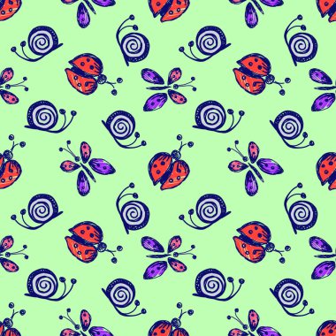 Vektör Dikişsiz desen, grafik illüstrasyon